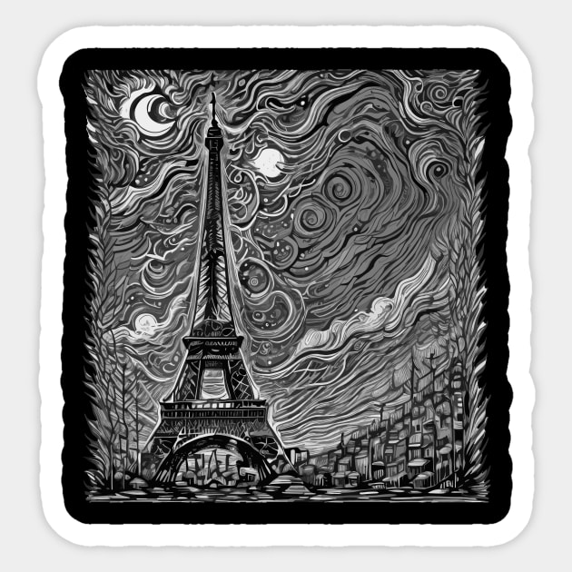 Paris Painting Sticker by Kingrocker Clothing